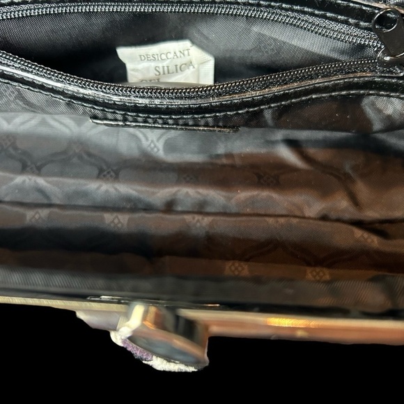 Apt. 9 Purple White Black Houndstooth Knit Shoulder Bag Chain Faux Leather Strap - Picture 12 of 16